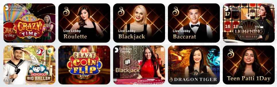 Jeux de casino en direct BLU VEGAS CASINO