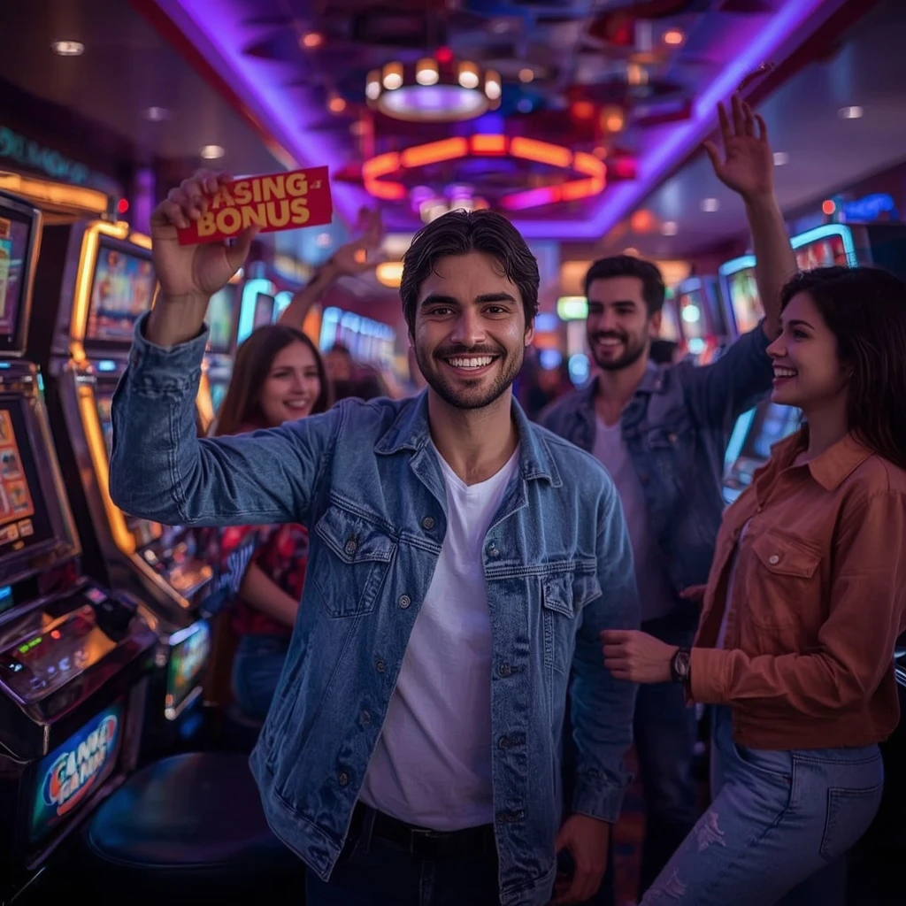 une personne tenant un bonus Blu Vegas Casino