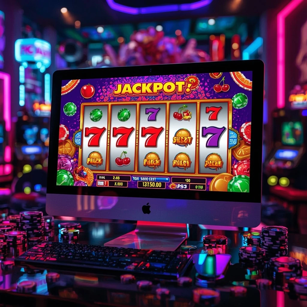 slots sur le moniteur BLU VEGAS CASINO
