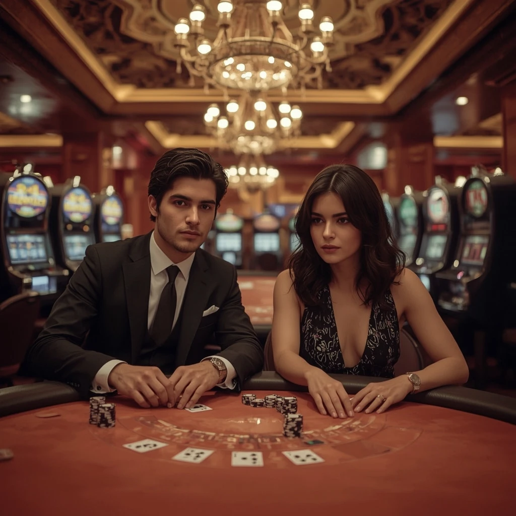 Deux joueurs de poker au Blu Vegas Casino